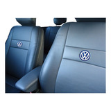 Capa De Banco Couro Ecologico Gol G2 G3 G4 G5 G6 Com Logo Vw