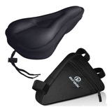 Capa De Banco Selim Gel Bolsa De Quadro Triangular Bike