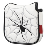 Capa De Cabeça Spider Putter Com Padrão Bordado Branco