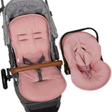 Capa De Carrinho E Bebê Conforto Rosê Antigo Batistela Baby