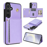 Capa De Carteira Tripla Para Samsung Galaxy S24 Fe Titular