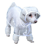 Capa De Chuva Branca Impermeável Pequena Para Cães Tamanho S