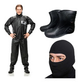 Capa De Chuva Pantaneiromoto Bota Impermeável E Touca Ninja