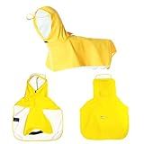 Capa De Chuva Para Cães De Estimação Cobertura De Corpo Inteiro Com Chapéu Jaqueta De Chuva Impermeável De Camada Dupla Com Orifício Para Coleira Para Cães Pequenos Médios E Grandes 2GG 3GG 