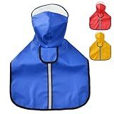 Capa De Chuva Para Cães Pequenos Com Capuz Transparente Capa De Chuva Para Cães Com Furo De Tira Refletiva Capa De Chuva Para Cães Pequenos Grande Azul