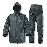 Capa De Chuva Para Homens E Mulheres Impermeável Resistente Capa De Chuva De Pesca Engrenagem De Chuva Jaqueta E Calça Capuz Escondido Dark Green Medium