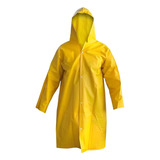Capa De Chuva Pvc Forrada Amarela C Capuz Impermeável Pop