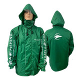 Capa De Chuva Sea Fishing Jaqueta Impermeável Verde Bandeira