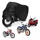 Capa De Cobrir Moto Em Couro Impermeável Proteção Sol Chuva UV Com Forro Anti Riscos BIZ 125 CC 