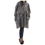 Capa De Corte Cabelo microfibra Especial Animal Print Cinza