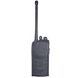 Capa De Couro Legítimo Para Rádio Motorola EP 450 DEP 450 Sem Visor Preta