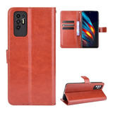 Capa De Couro Para Tecno Pova2 Anti queda Negócio Flip