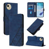 Capa De Couro Tiracolo Azul Para Sharp Aquos R9 Para Sharp A