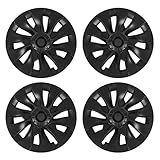 Capa De Cubo De Roda De 18 Polegadas Para 2017 A 2023 Capa Protetora De Aro De Cubo De Roda Simétrica Totalmente Envolta Substituição De Guarnição 4 Pacote De Preto