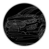 Capa De Estepe Ford Ecosport Rabisco Cabo De Aço Cadeado