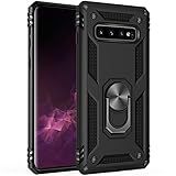 Capa De Impacto De Queda De Grau Militar Para Samsung Galaxy S10 Plus 360 Metal Giratório Suporte Suporte Suporte Magnético Embutido Para Carro Armadura à Prova De Choque Para Samsung Galaxy S10 Capa