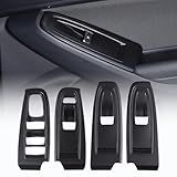Capa De Interruptor De Elevação De Janela Compatível Com Subaru WRX 2022 2023 Porta De Carro Painel De Elevação De Vidro Decoração De Painel Acessórios De Capa De Acabamento Preto Fosco 