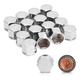Capa De Parafuso Para Roda 17 Mm Cromado 16 Peças Nf e