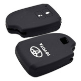 Capa De Silicone Chave Presença Toyota Yaris 2 Botões Preto