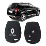 Capa De Silicone Chave Renault Logan Sandero Duster Preto