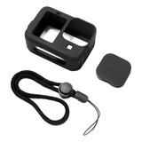 Capa De Silicone Gopro 9 Black Cordão Tampa Protetora