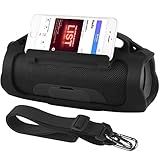 Capa De Silicone Para Caixa De Som Portátil JBL Charge 3 à Prova D água Capa Protetora Para Viagem TXEsign Bolsa De Borracha Com Alça De Ombro Preta Com Alça De Ombro 