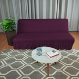Capa De Sofá Sem Braço Com Babado Modelo Sofá Cama 1 80 A 2m Cor Uva Lisa