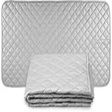 Capa De Tábua De Passar Roupa E Conjunto De Enchimento Capa De Tábua De Ferro Com Enchimento Enchimento Grande De 38 X 137 Cm Resistente A Queimaduras Borda Elástica Cinza Cinza 18 9 X 33 5