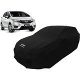 Capa De Tecido Helanca Lycra Para Honda Fit Cor Preta