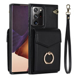 Capa De Telefone Com Suporte De Anel De Couro Para Capa Sams