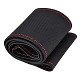 Capa De Volante Akozon Protetor Universal De Volante De Carro Antiderrapante Superior Em Couro Genuíno