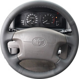 Capa De Volante Costurada Corolla 92 02 Misto Cinza Escuro