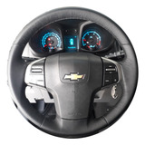 Capa De Volante Costurada S10 13 19 Ltz Em Couro Liso