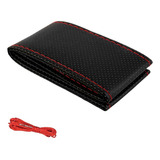 Capa De Volante Couro Perfurado Liso Costurado Linha Premium