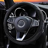 Capa De Volante De Carro Estilo De Fibra De Carbono Universal Antiderrapante Confortável Volante De Carro Preto