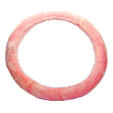 Capa De Volante Em Pelúcia Rosa Tam Universal