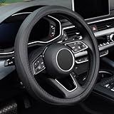 Capa De Volante Keek Universal De 38 Cm Couro De Microfibra Antiderrapante Sem Odor Linhas Pretas