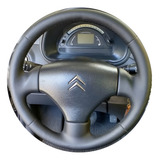 Capa De Volante Peugeot C3 206 207 Costurada Linha Preta