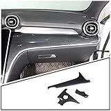 Capa Decorativa De Painel De Instrumentos Co Pilot De Fibra De Carbono Com Acabamento De 3 Peças Compatíveis Com Mercedes Benz W206 2022 2023 C Class C200 C300 Base Sport Sedan Acessórios Interiores