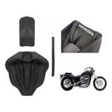 Capa Do Banco Honda Shadow 600 Com Escrita E Cinta Alça