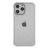Capa Dropguard Case Pro Glitter Transparente X one Para iPhone 15 Pro Max Capinha Anti Impacto Com Dna Guard Estilo E Proteção