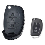 Capa Em Couro Chave Canivete Hyundai Ix35 Azera Creta