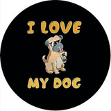 Capa Estepe Personalizada Pneu Ecosport Crossfox Aircross Jimny Troller Cachorro Love My Dog