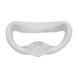 Capa Facial De Silicone VR Máscara Facial De Silicone à Prova De Suor Face VR Macia E Lavável à Prova D água Capa Facial VR Com Design Ergonômico E Almofada Almofadada Para Cinzento Branco 