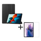 Capa Flip Samsung Galaxy Tab S7 Fe T730 T736b Pelic Vidro