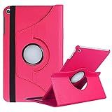 Capa Giratória Inclinável Para Tablet Samsung Galaxy Tab A 8 S Pen 2019 SM P200 P205 Cor Rosa Escuro