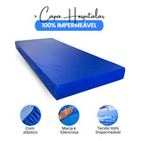 Capa Impermeável Shop Ebenezer Lençol Berço Antixixi Macio Antialérgico Hospitalar Cor Azul