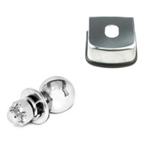 Capa Inox E Esfera Cromada De Reboque Engate Carretinha 50mm