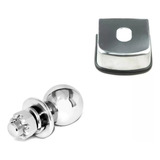 Capa Inox E Esfera Cromada De Reboque Engate Carretinha 50mm