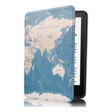Capa Kindle Paperwhite 11a Ger Ultra Leve Auto Hibernação Wb Cor Mapa Mundi